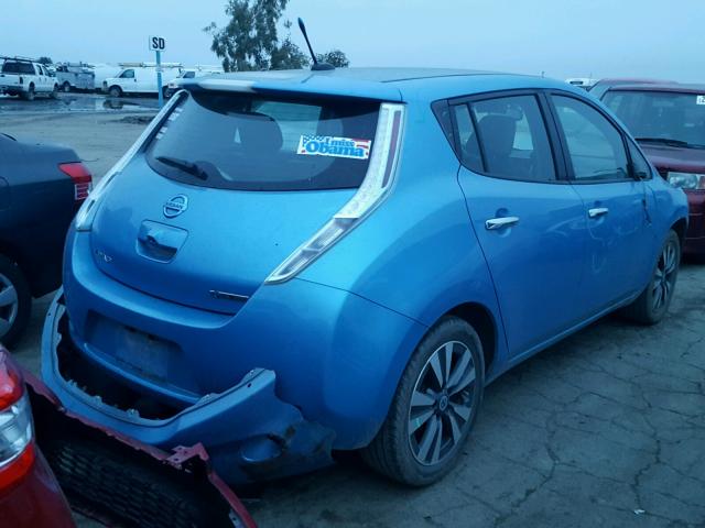 1N4AZ0CP2DC418217 - 2013 NISSAN LEAF S BLUE photo 4