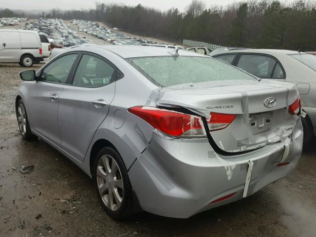 5NPDH4AE2CH143695 - 2012 HYUNDAI ELANTRA GL SILVER photo 3