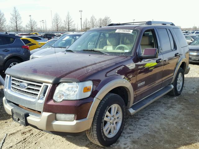 1FMEU74E86UB23969 - 2006 FORD EXPLORER E MAROON photo 2