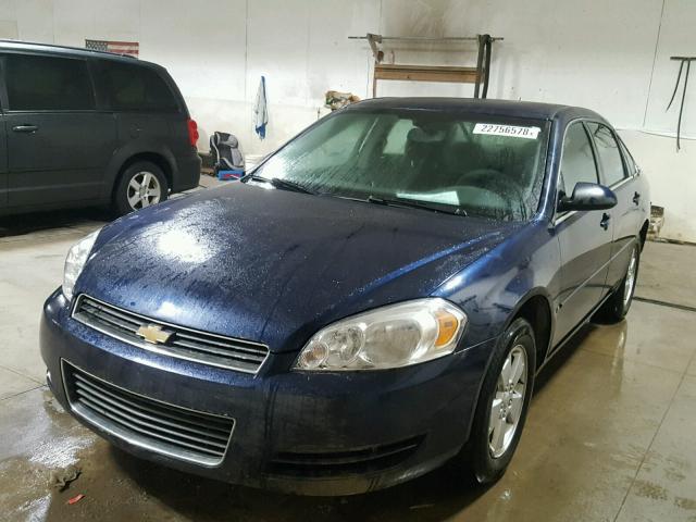 2G1WT58K889209193 - 2008 CHEVROLET IMPALA LT BLUE photo 2