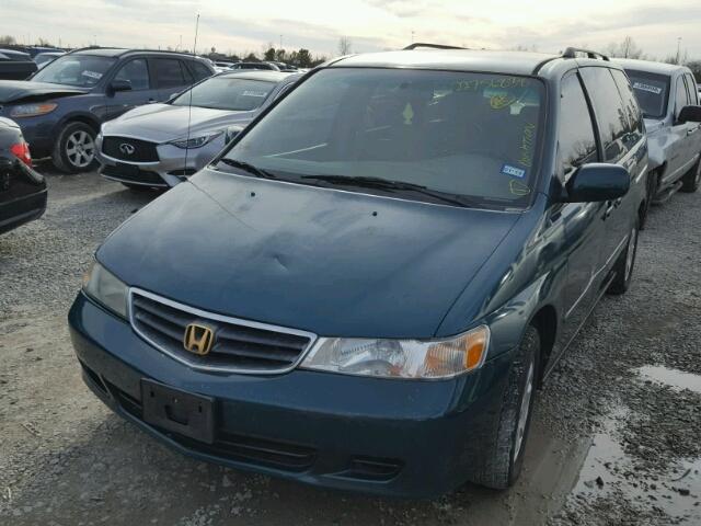 2HKRL18982H564329 - 2002 HONDA ODYSSEY EX GREEN photo 2