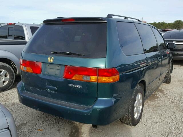 2HKRL18982H564329 - 2002 HONDA ODYSSEY EX GREEN photo 4