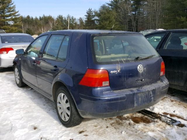 WVWGA21J4YW106510 - 2000 VOLKSWAGEN GOLF GLS BLUE photo 3