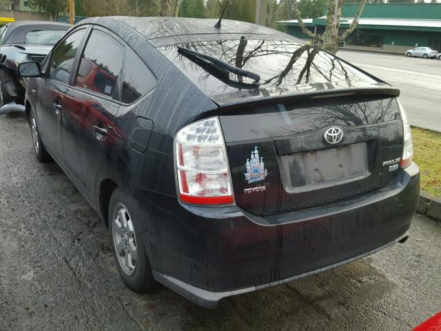 JTDKB20U177687606 - 2007 TOYOTA PRIUS BLACK photo 3