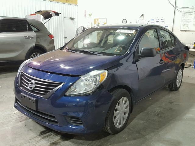 3N1CN7AP8EL859062 - 2014 NISSAN VERSA S BLUE photo 2