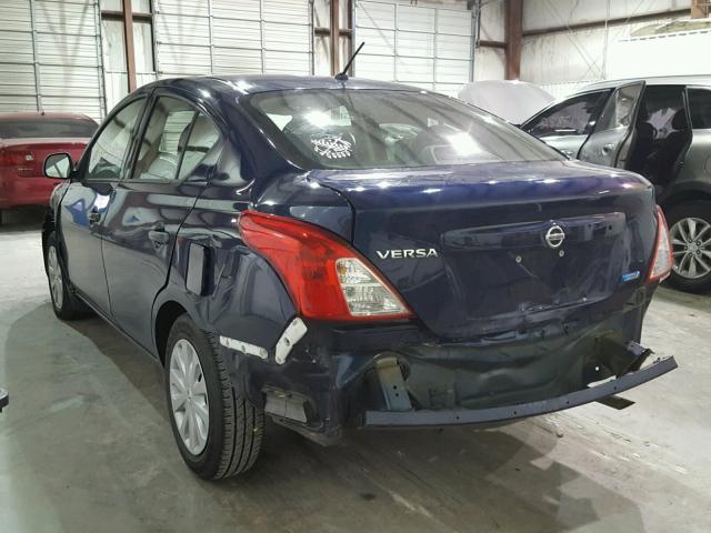 3N1CN7AP8EL859062 - 2014 NISSAN VERSA S BLUE photo 3