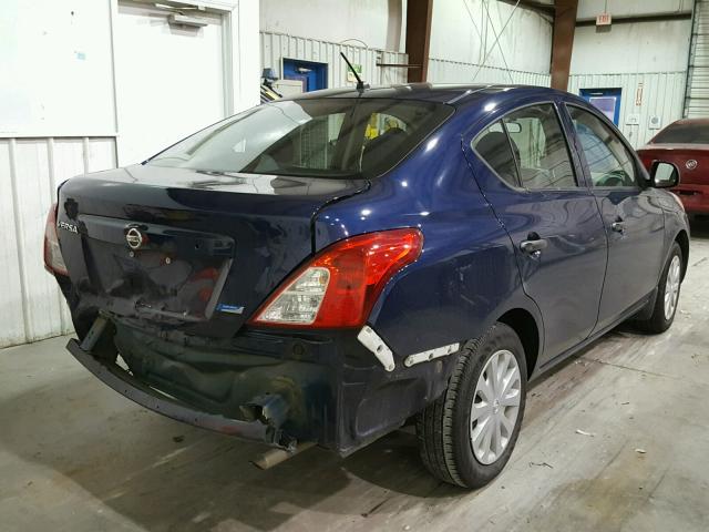 3N1CN7AP8EL859062 - 2014 NISSAN VERSA S BLUE photo 4