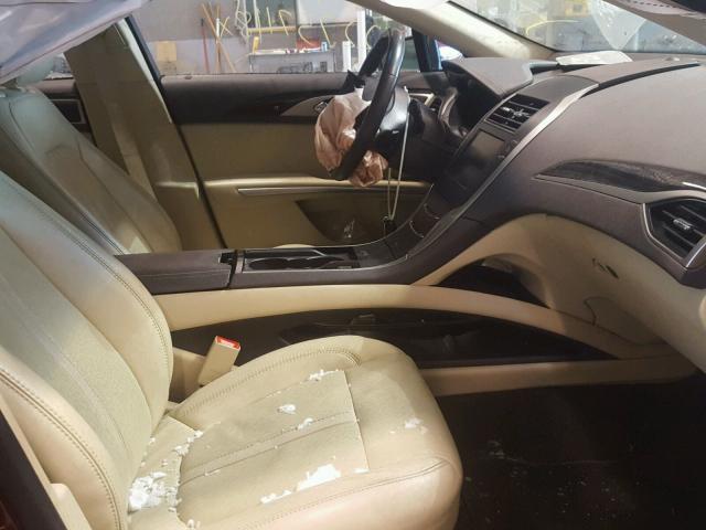 3LN6L2GK5FR619802 - 2015 LINCOLN MKZ RED photo 5