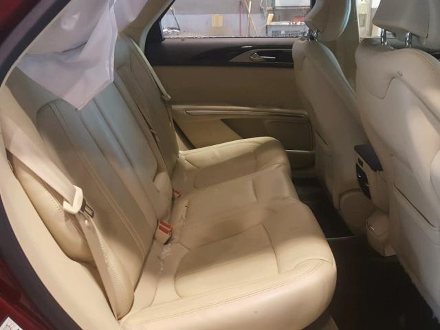 3LN6L2GK5FR619802 - 2015 LINCOLN MKZ RED photo 6