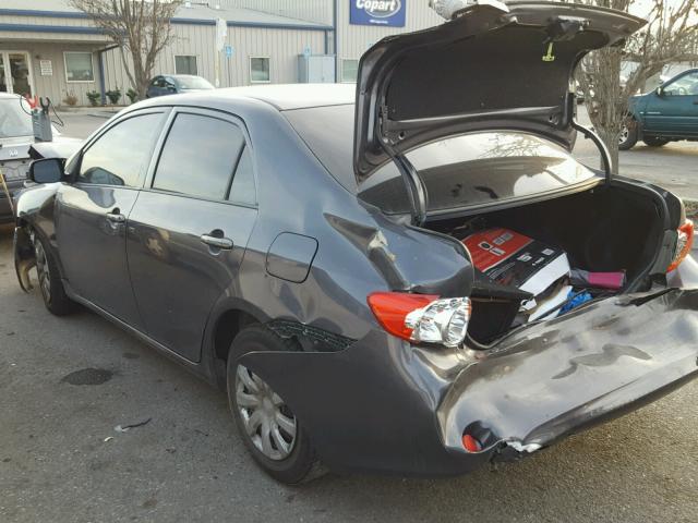 JTDBL40E599019428 - 2009 TOYOTA COROLLA BA BLACK photo 3