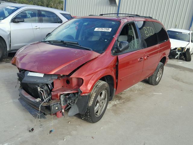 2D4GP44L96R685882 - 2006 DODGE GRAND CARA RED photo 2