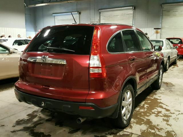 5J6RE487X8L042102 - 2008 HONDA CR-V EXL MAROON photo 4