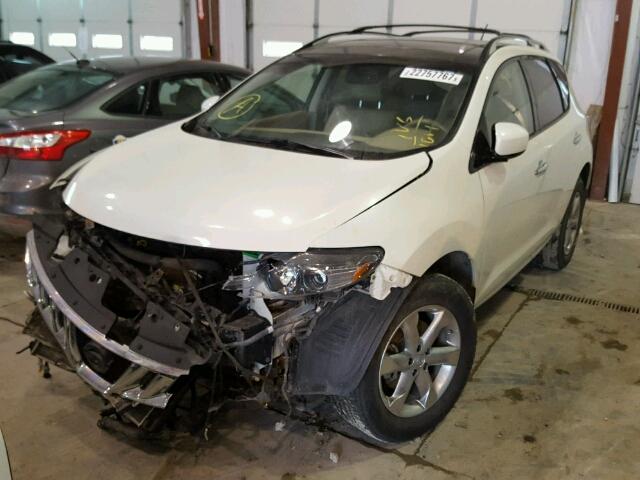 JN8AZ18W29W211014 - 2009 NISSAN MURANO S WHITE photo 2