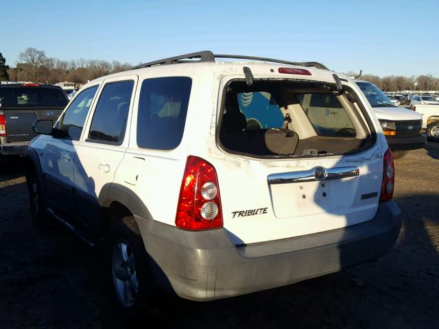 4F2YZ02Z56KM33444 - 2006 MAZDA TRIBUTE I WHITE photo 3