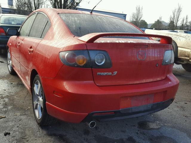 JM1BK123251266220 - 2005 MAZDA 3 S RED photo 3