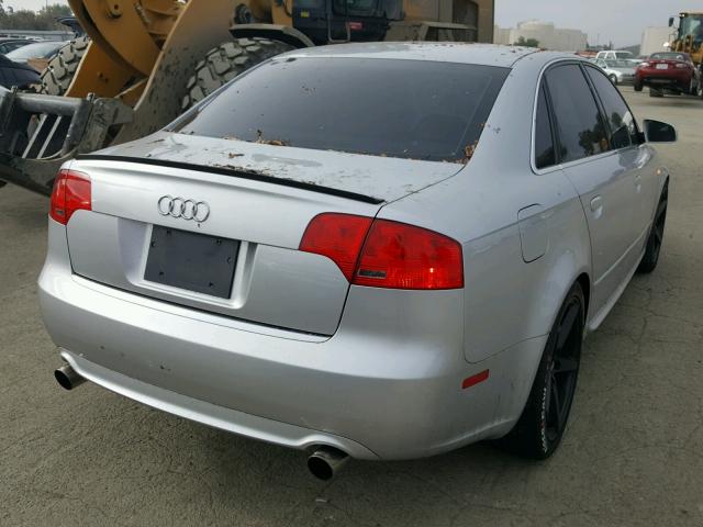 WAUDF78E48A152813 - 2008 AUDI A4 2.0T QU SILVER photo 4