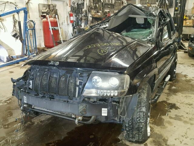 1J4GW48S74C151605 - 2004 JEEP GRAND CHER BLACK photo 2