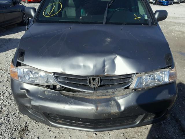 2HKRL18082H516010 - 2002 HONDA ODYSSEY EX GRAY photo 9