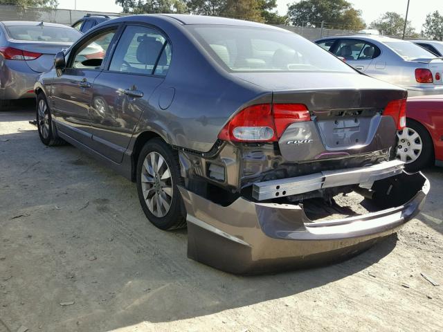 1HGFA16979L020889 - 2009 HONDA CIVIC EXL GRAY photo 3