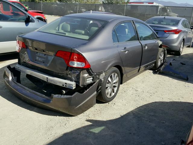 1HGFA16979L020889 - 2009 HONDA CIVIC EXL GRAY photo 4