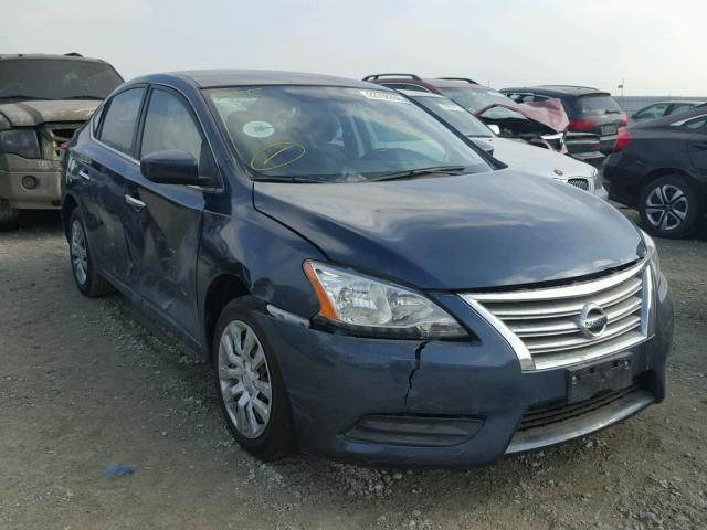 3N1AB7AP3FL663158 - 2015 NISSAN SENTRA S BLUE photo 1