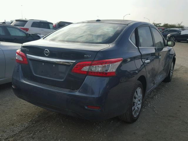 3N1AB7AP3FL663158 - 2015 NISSAN SENTRA S BLUE photo 4