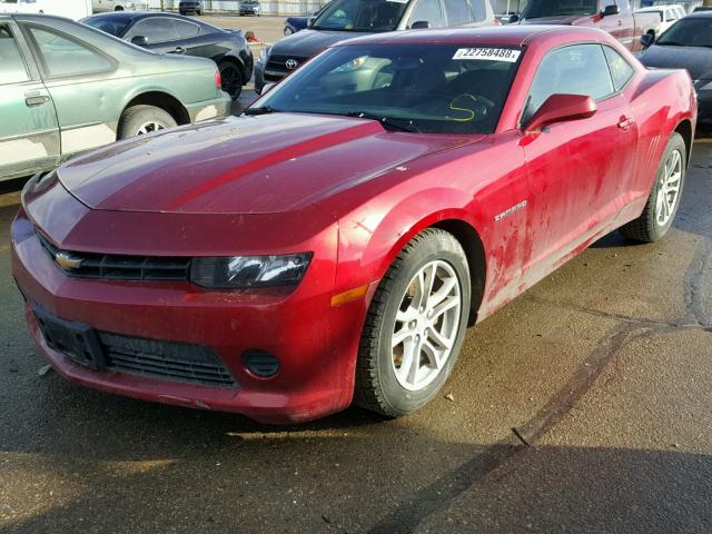 2G1FE1E35E9198200 - 2014 CHEVROLET CAMARO LS RED photo 2