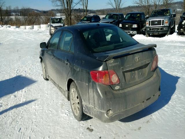 1NXBU40E79Z164220 - 2009 TOYOTA COROLLA BA GRAY photo 3