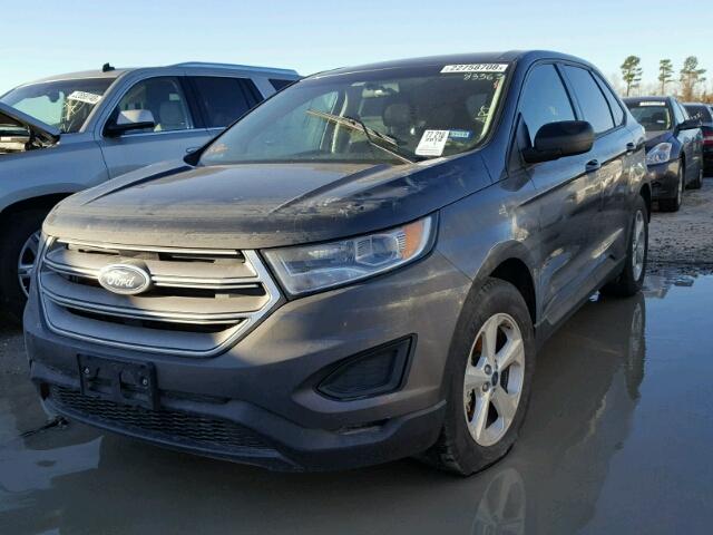 2FMPK3G95GBB43528 - 2016 FORD EDGE SE GRAY photo 2