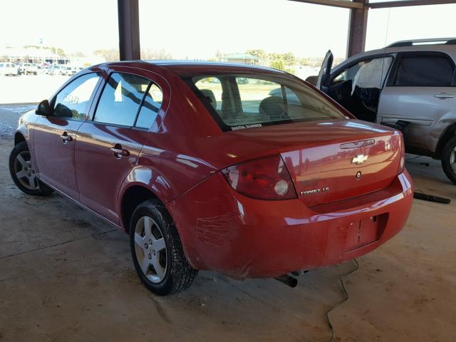 1G1AK55F767773582 - 2006 CHEVROLET COBALT LS RED photo 3