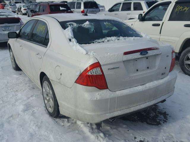 3FAHP0HG4AR215436 - 2010 FORD FUSION SE WHITE photo 3