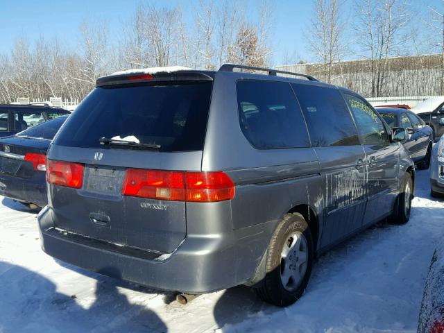 2HKRL1860YH615160 - 2000 HONDA ODYSSEY EX GRAY photo 4