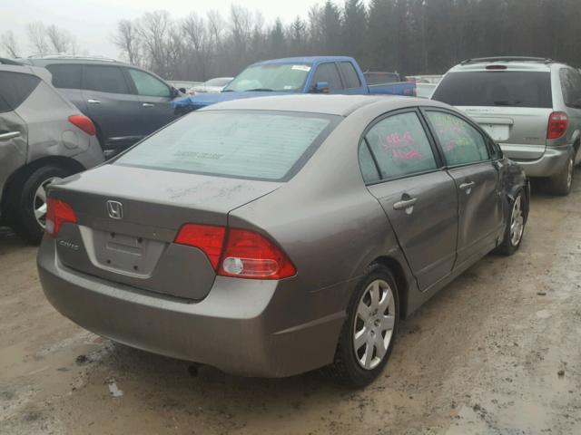 2HGFA16536H513958 - 2006 HONDA CIVIC LX GRAY photo 4