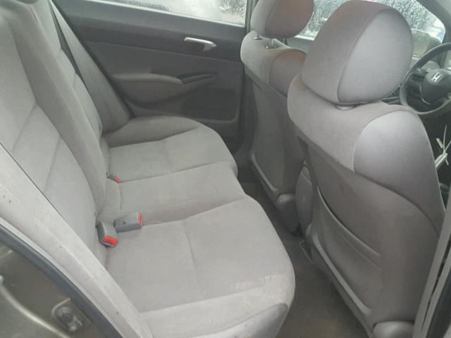 2HGFA16536H513958 - 2006 HONDA CIVIC LX GRAY photo 6