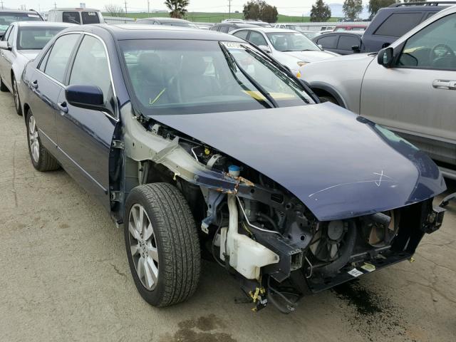 1HGCM66507A104484 - 2007 HONDA ACCORD EX BLUE photo 1