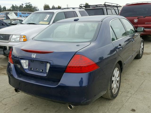 1HGCM66507A104484 - 2007 HONDA ACCORD EX BLUE photo 4