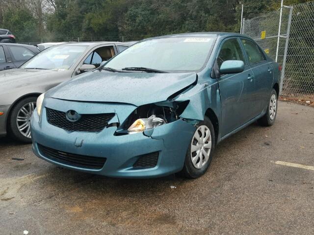 1NXBU4EE5AZ177514 - 2010 TOYOTA COROLLA BA GREEN photo 2