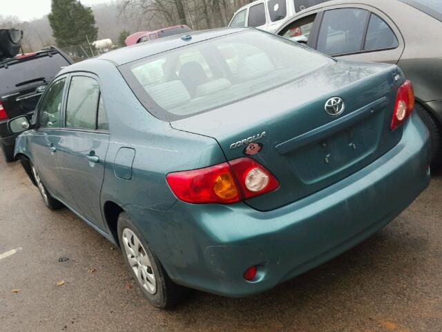 1NXBU4EE5AZ177514 - 2010 TOYOTA COROLLA BA GREEN photo 3