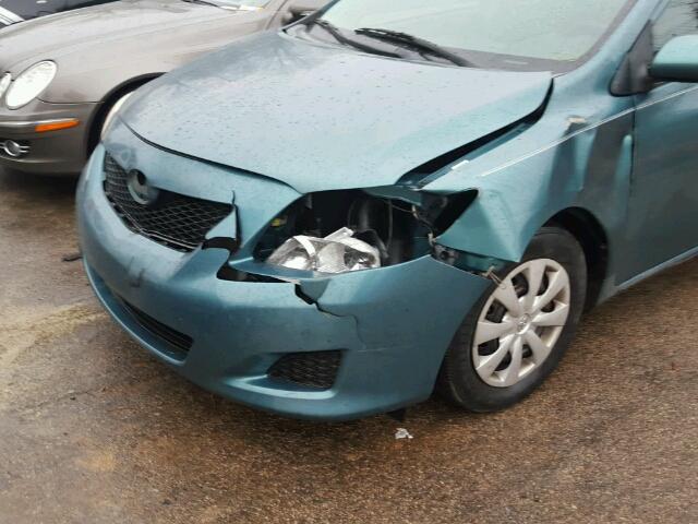 1NXBU4EE5AZ177514 - 2010 TOYOTA COROLLA BA GREEN photo 9