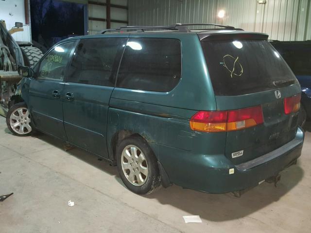 2HKRL18912H570943 - 2002 HONDA ODYSSEY EX GREEN photo 3