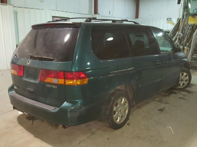 2HKRL18912H570943 - 2002 HONDA ODYSSEY EX GREEN photo 4