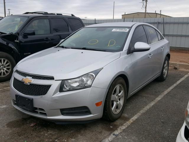 1G1PC5SB3E7111988 - 2014 CHEVROLET CRUZE LT SILVER photo 2