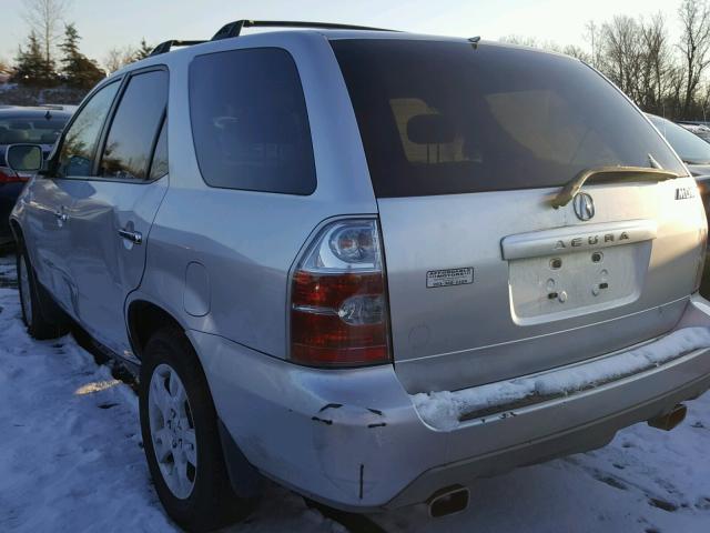 2HNYD18646H516253 - 2006 ACURA MDX TOURIN SILVER photo 3