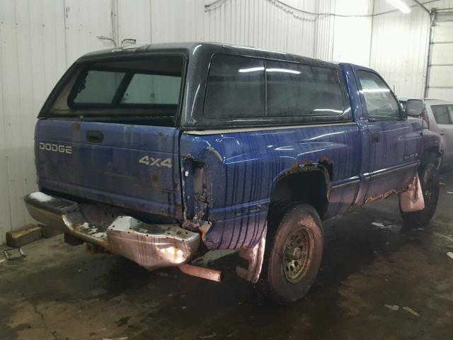 1B7HF16Y1VJ529141 - 1997 DODGE RAM 1500 BLUE photo 4