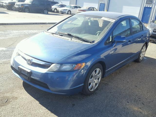 1HGFA16568L115519 - 2008 HONDA CIVIC LX BLUE photo 2