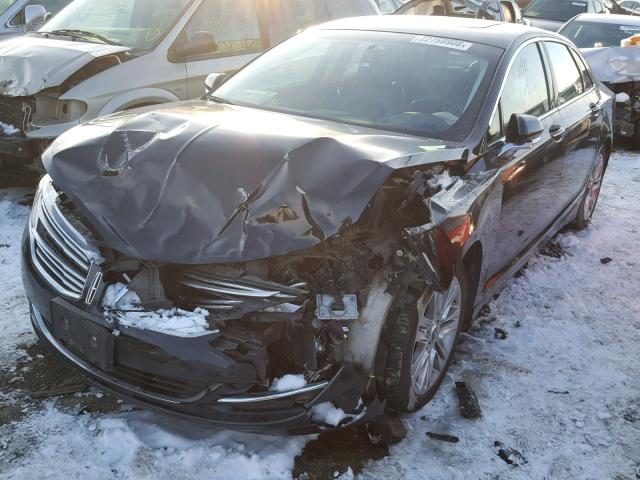 3LN6L2LU3DR807674 - 2013 LINCOLN MKZ HYBRID BLACK photo 2