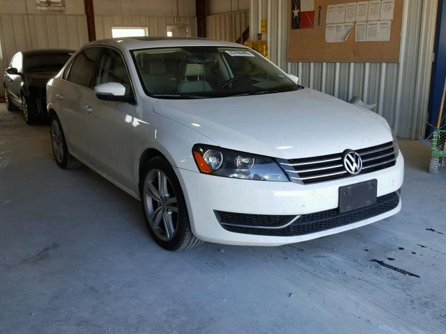 1VWBS7A36EC050425 - 2014 VOLKSWAGEN PASSAT SE WHITE photo 1