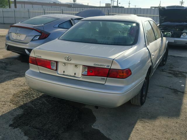 JT2BF22K110337661 - 2001 TOYOTA CAMRY CE GRAY photo 4