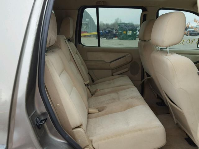 1FMEU63E96UA44368 - 2006 FORD EXPLORER X TAN photo 6