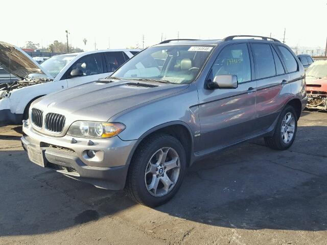 5UXFA13534LU44898 - 2004 BMW X5 3.0I GRAY photo 2